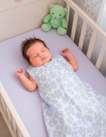 Saco de Dormir Casulo Bebê Menina Suedine Estampado Floral