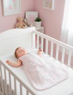 Saco de Dormir Casulo Bebê Menina Suedine Estampado Margaridas