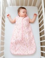 Saco de Dormir Casulo Bebê Menina Suedine Estampado Margaridas