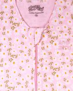 Saco de Dormir Casulo Bebê Menina Suedine Estampado Margaridas