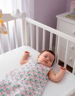 Saco de Dormir Casulo Bebê Menina Suedine Estampado Flores