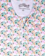 Saco de Dormir Casulo Bebê Menina Suedine Estampado Flores