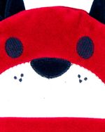 Touca de Bebe Plush com Botão Bordado de Ursinho