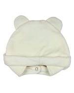 Touca de Bebe Plush com Botão Bordado de Cachorrinho Bulldog