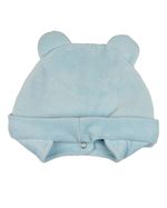 Touca de Bebe Plush com Botão Bordado de Cachorrinho Bulldog