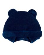Touca de Bebe Plush com Botão Bordado de Cachorrinho Bulldog