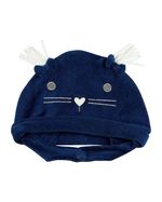 Touca de Bebê Veludo Ondulê Gatinha