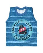 Conjunto Bebê Malha Estampada e Índigo Urso Americas