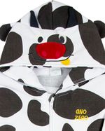 Macacao Bebe Touca Moletinho Flanelado Estampado Vaquinha