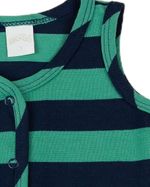 Vestido Infantil Piquet Listrado Bordado Florzinha