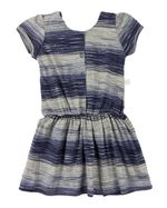 Vestido Infantil Malha Mescla Estampada Strass