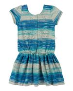 Vestido Infantil Malha Mescla Estampada Strass
