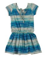 Vestido Infantil Malha Mescla Estampada Strass