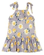 Vestido Infantil Verão Sem Mangas Microfibra Estampa Digital Floral
