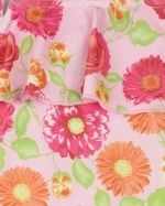 Vestido Infantil Verão Sem Mangas Microfibra Estampa Digital Floral