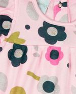 Vestido Bebê Menina Infantil Verão 10M a 3 Anos Manga Cavada Suedine Estampado Floral