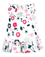 Vestido Bebê Menina Infantil Verão 10M a 3 Anos Manga Cavada Suedine Estampado Floral