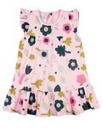 Vestido Bebê Menina Infantil Verão 10M a 3 Anos Manga Cavada Suedine Estampado Floral