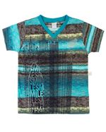 Camiseta Malha Flamê Reciclato Estampada Prédios