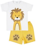 Pijama Curto Menino Infantil 10 Meses a 4 Anos Cotton Fino Verão Manga Curta Bichinhos