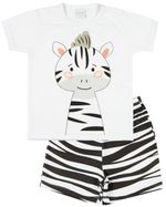 Pijama Curto Menino Infantil 10 Meses a 4 Anos Cotton Fino Verão Manga Curta Bichinhos