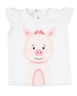 Pijama Curto Menina Infantil 10 Meses a 4 Anos Cotton Fino Verão Manga Curta Bichinhos