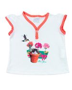 Pijama Infantil Menina Malha Lisa e Listrada Beija Flor e Gatinho