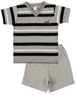 Pijama Infantil Menino Malha Mescla Listrada Silk AZ