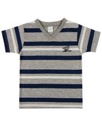 Pijama Infantil Menino Malha Mescla Listrada Silk AZ