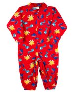 Macacão Infantil Pijama Inverno Malha Grossa Microsoft Estampado