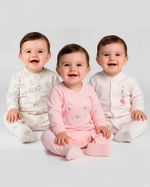 Macacao Bebe Menina Plush Estampado, Liso e Listrado Kit Macacao Plush Menina Ursinhas 3 Pecas