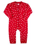 Macacao Bebe Infantil Pijama Inverno Malha Grossa Microsoft Estampado Zíper Bolinhas