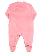 Macacão Bebê Menina Plush Trabalhado Bordado Coelhinha