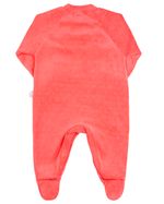 Macacão Bebê Menina Plush Trabalhado Bordado Coelhinha