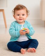 Conjunto Bebe Menino Suedine Estampado e Suedine Liso Girafinha