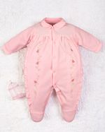 Saída Maternidade Menina Plush Bordado Joaninhas