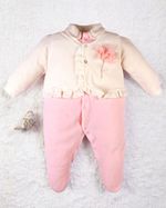Saída Maternidade Menina Plush Flor Aplicada