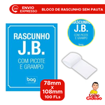 BLOCO DE RASCUNHO SERRILHADO 5X10CM 100 FOLHAS