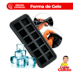 FORMA DE GELO SILICONE PRETO