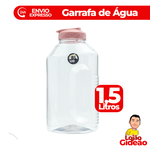 GARRAFA DE GELADEIRA CRISTAL TAMPA BRANCA 1500 ML