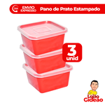 KIT 03 POTES QUADRADOS 550ML