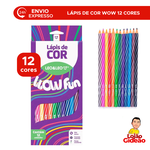 LAPIS DE COR WOW 12 CORES REDONDO