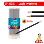 LAPIS GRAFITE HB SEXTAVADO COM BORRACHA