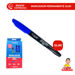 MARCADOR PERMANENTE SLIM AZUL PONTA REDONDA