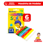 MASSINHA DE MODELAR SOFT COM 6 ACRILEX