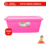 POTE ORGANIZADOR 2950ML ROSA LINHA NEON