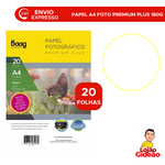 PAPEL FOTO PREMIUM PLUS A4 180G COM 20 FOLHAS