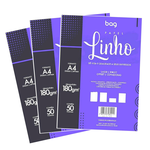 PAPEL LINHO A4 180G BRANCO PACOTE 50 FOLHAS