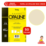 PAPEL OPALINE CREME 180G PACOTE 50 FOLHAS