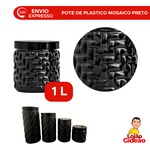 POTE MOSAICO 1000ML FUME TAMPA PRETA